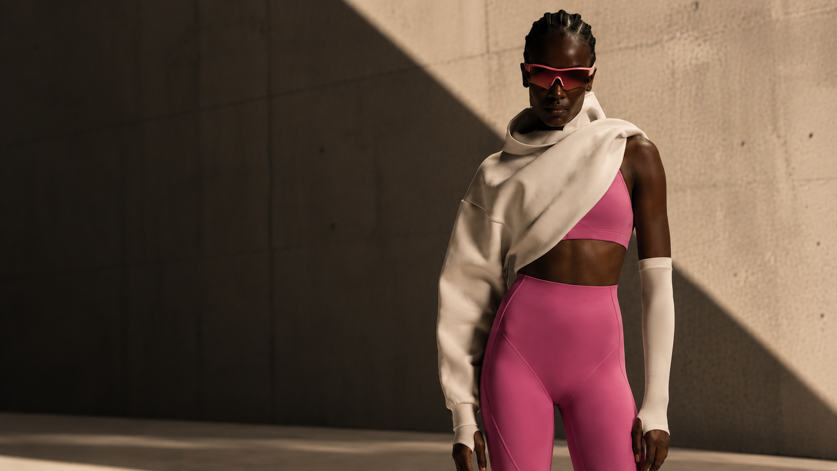 Athlete wearing pink performance apparel